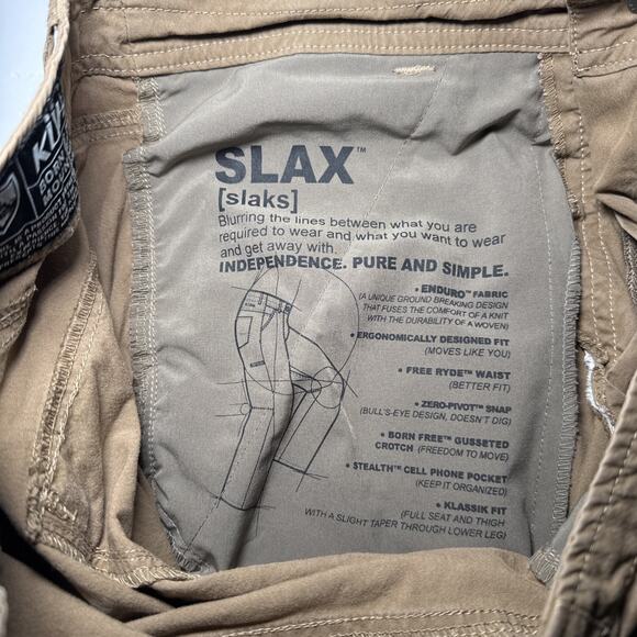 KUHL Legendary Pants Mens 32x32 Slax Tan Khaki Outdoor Slacks Gorpcore - Picture 4 of 7
